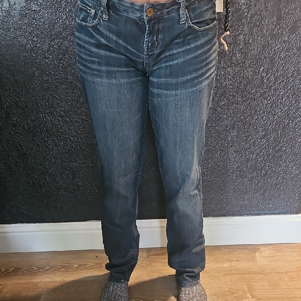 American Eagle Outfitters Dark Blue Straight Leg Jeans